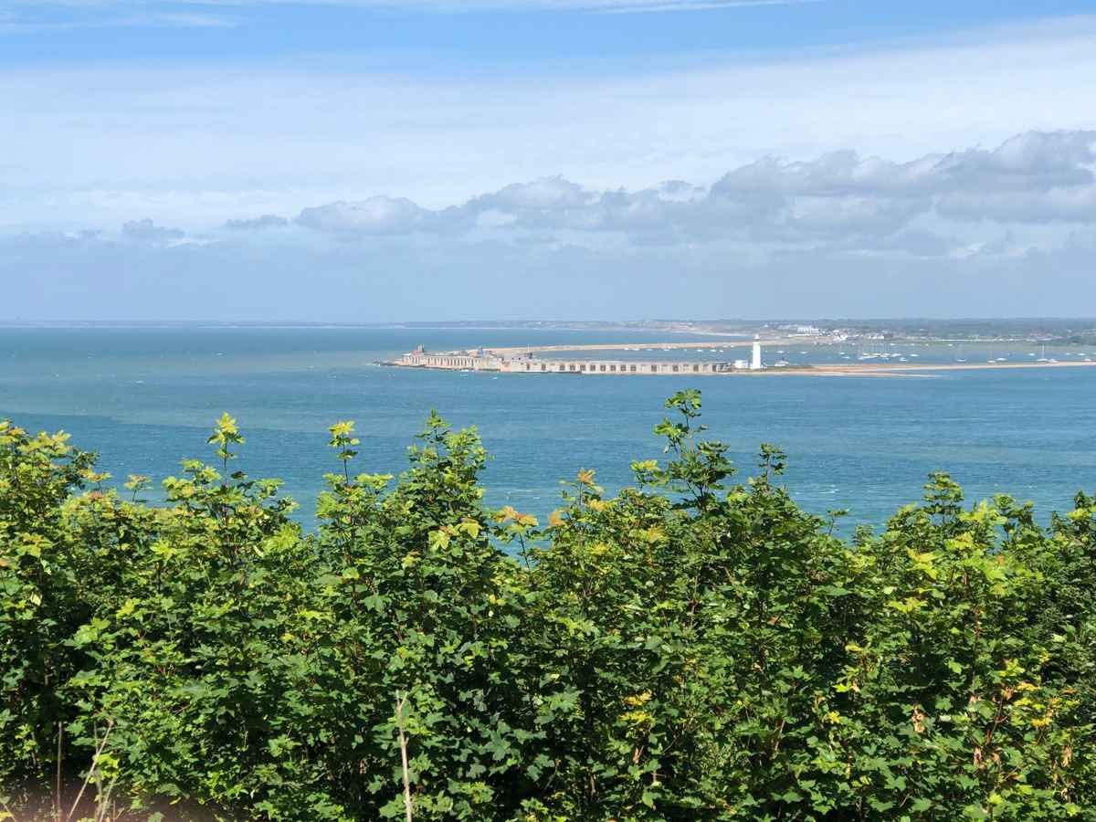 view to hurst castle